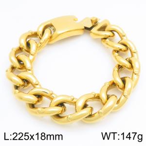 Men's stainless steel cast bracelet suitable for daily jewelry wear - KB213363-KJX