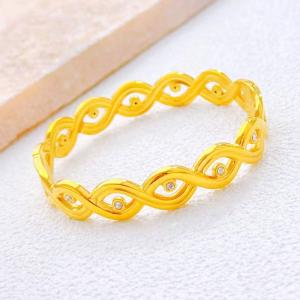 Stainless Steel Gold-plating Bangle - KB213400-SXSJ