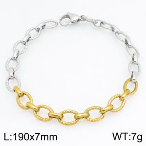 Stainless Steel Gold-plating Bracelet - KB213547-Z