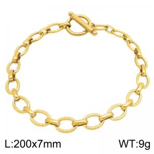 Stainless Steel Gold-plating Bracelet - KB213550-Z