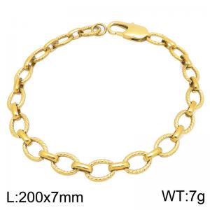 Stainless Steel Gold-plating Bracelet - KB213552-Z