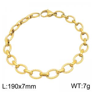 Stainless Steel Gold-plating Bracelet - KB213554-Z