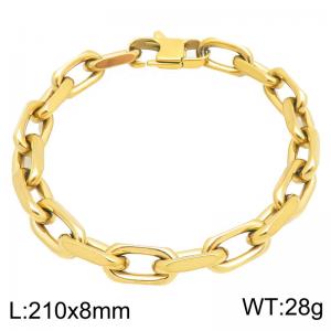 Stainless Steel Gold-plating Bracelet - KB213560-Z
