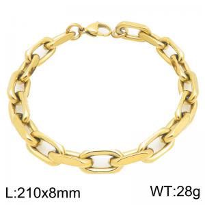 Stainless Steel Gold-plating Bracelet - KB213564-Z