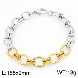 Stainless Steel Gold-plating Bracelet - KB213568-Z