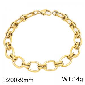 Stainless Steel Gold-plating Bracelet - KB213575-Z
