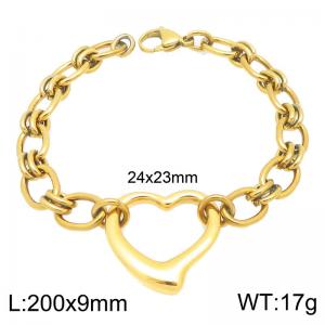 Stainless Steel Gold-plating Bracelet - KB213577-Z