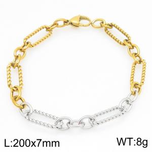 Stainless Steel Gold-plating Bracelet - KB213581-Z