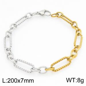 Stainless Steel Gold-plating Bracelet - KB213583-Z