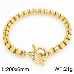 Stainless Steel Gold-plating Bracelet - KB213661-Z