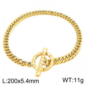 Stainless Steel Gold-plating Bracelet - KB213663-Z