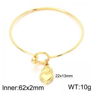 Stainless Steel Gold-plating Bangle - KB213828-Z