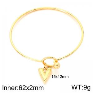 Stainless Steel Gold-plating Bangle - KB213834-Z
