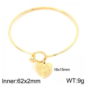 Stainless Steel Gold-plating Bangle - KB213837-Z