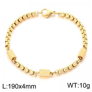 Stainless Steel Gold-plating Bracelet - KB213850-Z