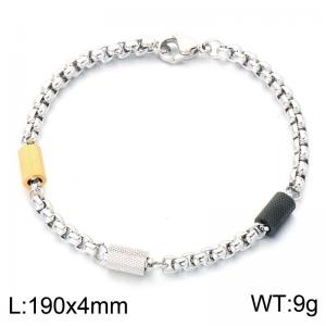 Stainless Steel Gold-plating Bracelet - KB213852-Z