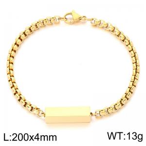 Stainless Steel Gold-plating Bracelet - KB213855-Z