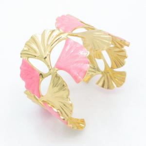 Stainless Steel Gold-plating Bangle - KB213898-SP