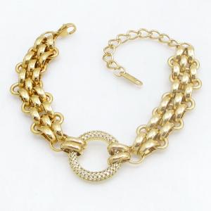 Stainless Steel Stone Bracelet - KB213915-SP