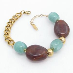 Stainless Steel Gold-plating Bracelet - KB213918-SP