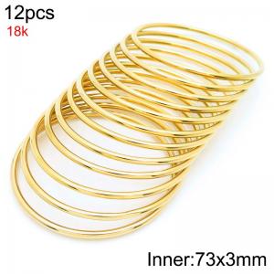 Fashion Women's Titanium Steel Round Bracelet - KB214069-LO
