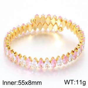 Stainless Steel Crystal Bracelet - KB214139-Z