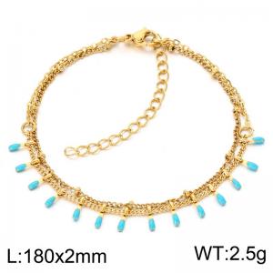 Stainless Steel Gold-plating Bracelet - KB214157-Z