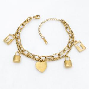 Stainless Steel Gold-plating Bracelet - KB214413-CM