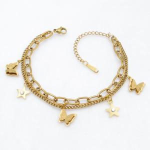 Stainless Steel Gold-plating Bracelet - KB214414-CM