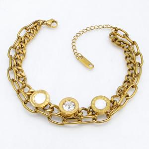 Stainless Steel Gold-plating Bracelet - KB214419-CM
