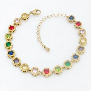 Stainless Steel Gold-plating Bracelet - KB214454-HM