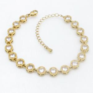 Stainless Steel Gold-plating Bracelet - KB214455-HM