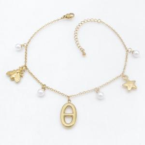 Stainless Steel Gold-plating Bracelet - KB214456-HM