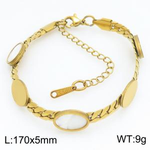 Stainless Steel Gold-plating Bracelet - KB214586-SS