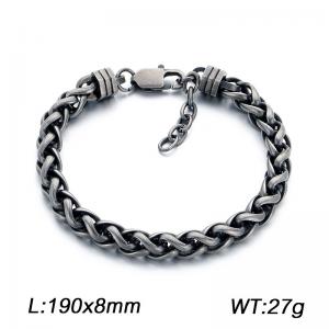 Fashionable stainless steel jewelry, men's daily wear bracelet - KB214669-KFC