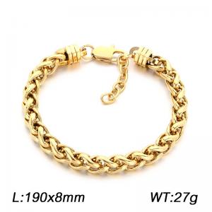 Fashionable stainless steel jewelry, men's daily wear bracelet - KB214671-KFC