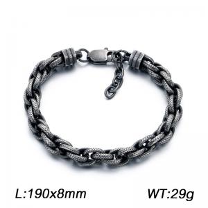 Fashionable stainless steel jewelry, men's daily wear bracelet - KB214673-KFC