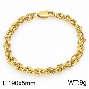 Stainless Steel Gold-plating Bracelet - KB214879-Z