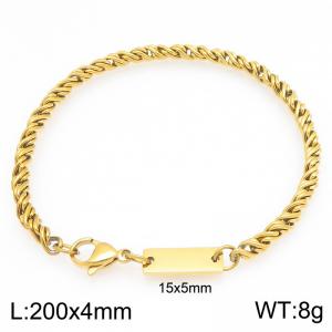 Stainless Steel Gold-plating Bracelet - KB214883-Z
