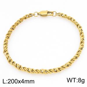 Stainless Steel Gold-plating Bracelet - KB214885-Z