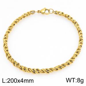 Stainless Steel Gold-plating Bracelet - KB214887-Z