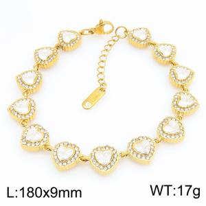Stainless Steel Stone Bracelet - KB215160-KL