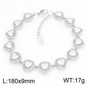 Stainless Steel Stone Bracelet - KB215161-KL