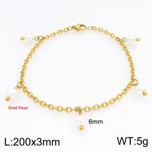 Stainless Steel Gold-plating Bracelet - KB215348-Z