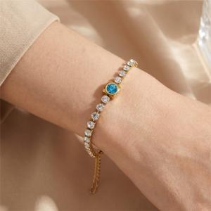 Stainless Steel Crystal Bracelet - KB215371-Z