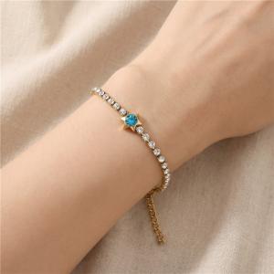 Stainless Steel Crystal Bracelet - KB215372-Z