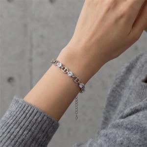 Stainless Steel Crystal Bracelet - KB215375-Z