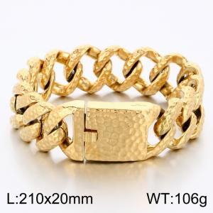 Men's stainless steel cast bracelet suitable for daily jewelry wear - KB215451-KJX