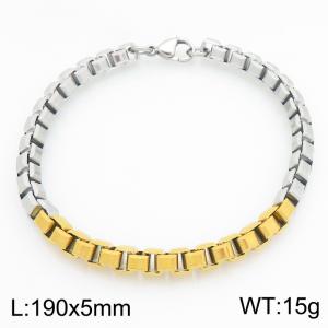 Stainless Steel Gold-plating Bracelet - KB215592-Z