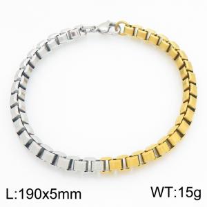 Stainless Steel Gold-plating Bracelet - KB215593-Z